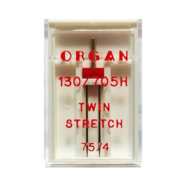 Игла Organ для трикотажа двойная 130/705H №75/4мм 1шт 