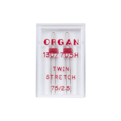 Иглы Organ двойные супер стрейч 130/705H №75/2,5 2 шт.