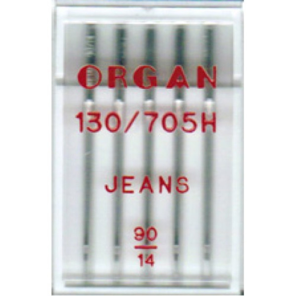 Иглы Organ для джинсы(денима) 130/705H №90 5шт