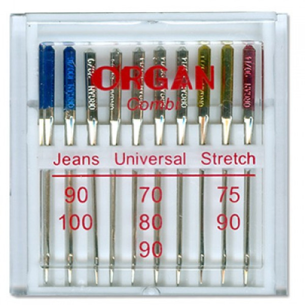 Иглы Organ COMBI 130/705H №75-100 10шт